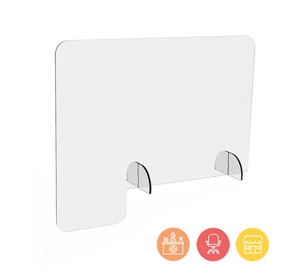 mampara-oficina-protectik Mampara de separación mesas