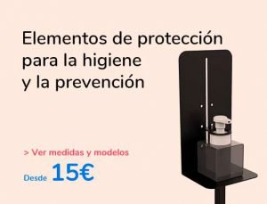 Elementos de protección para la higiene y la prevención