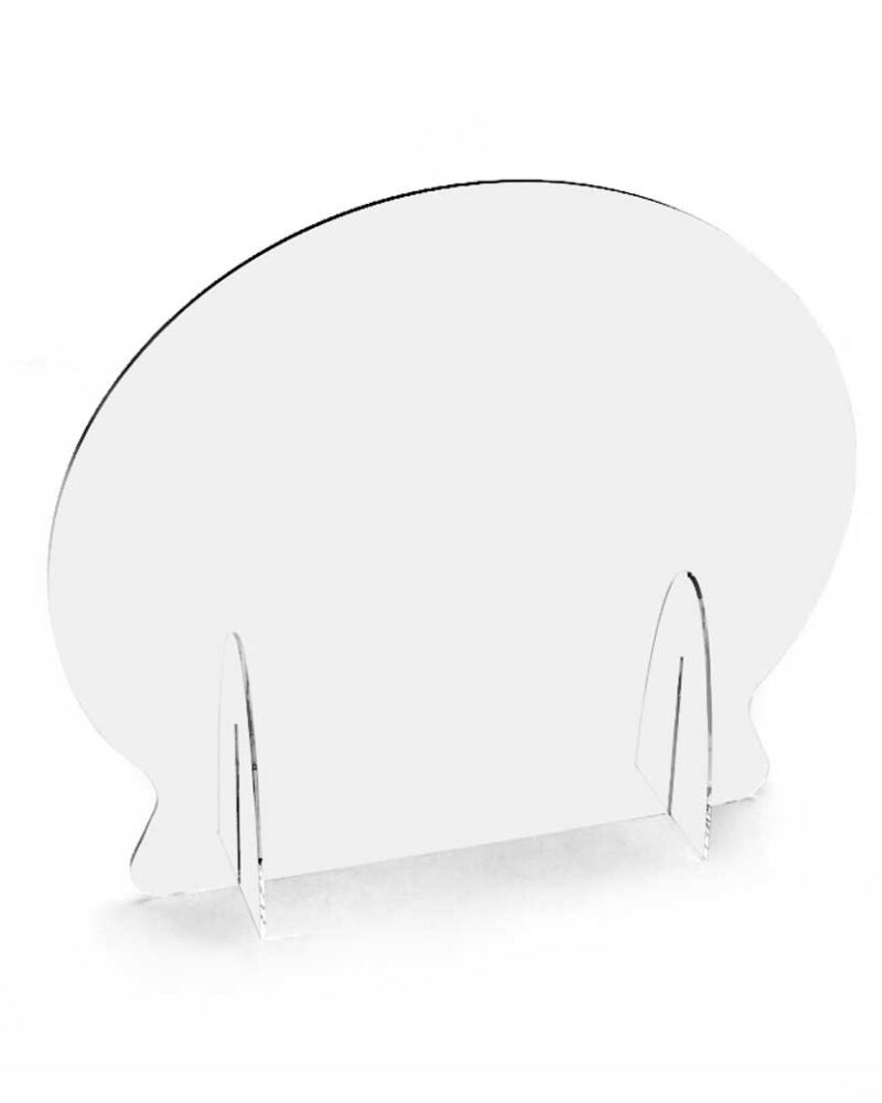 Mampara redonda de metacrilato